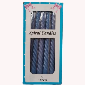 Vela en espiral azul